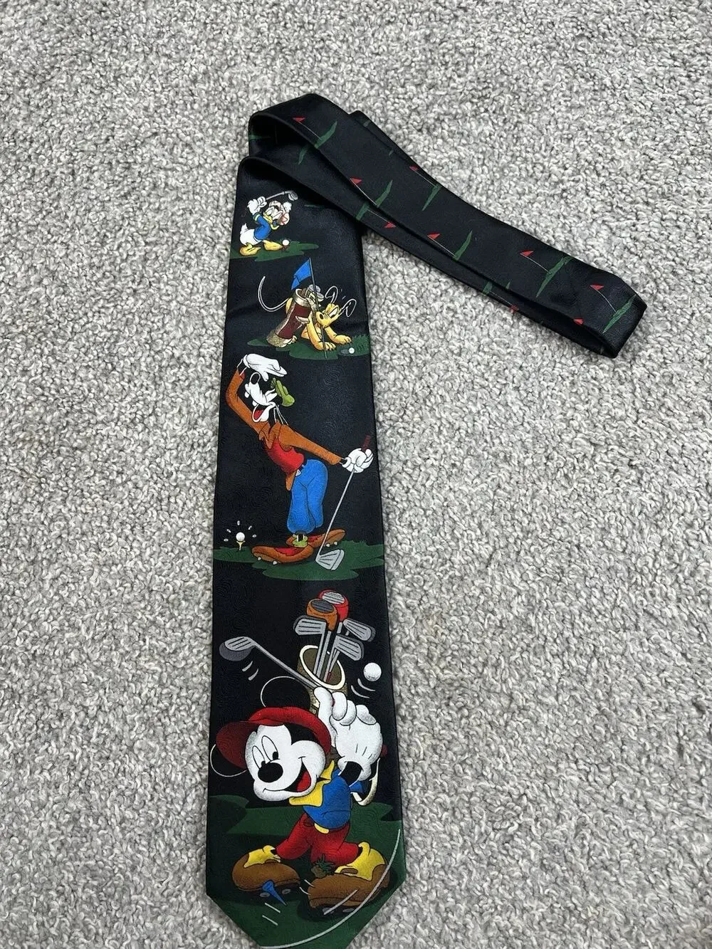 Vintage Disney Mickey Unlimited Golf Tie MMG Corp Saint Louis Made in Korea